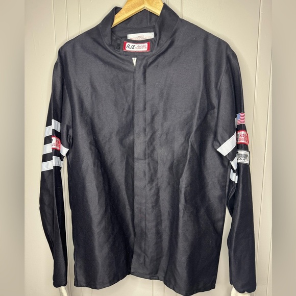 VTG RJS Racing Equipment Full Zip-Up Jacket
Men's Small Black White Strips - Picture 9 of 15